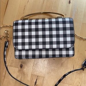 Who What Wear Gingham Crossbody Bag